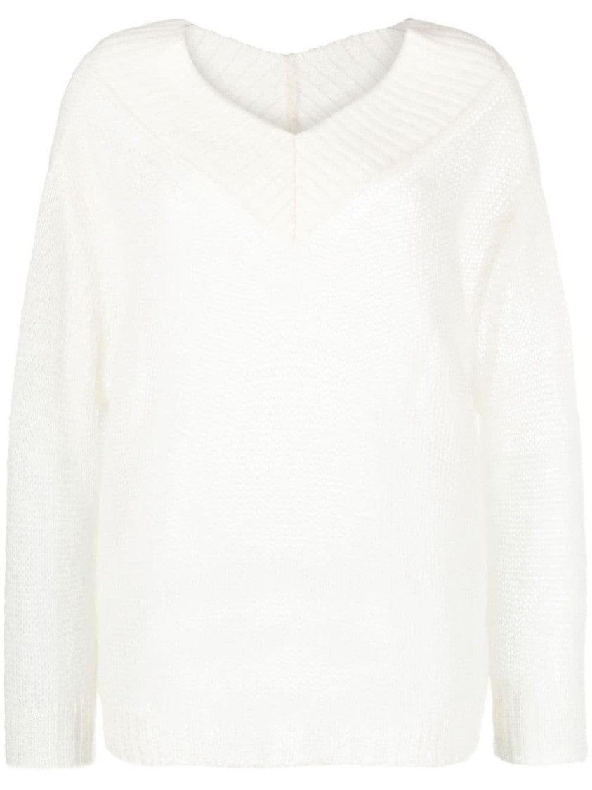 Forte Forte Mohair Double V Neck Sweater