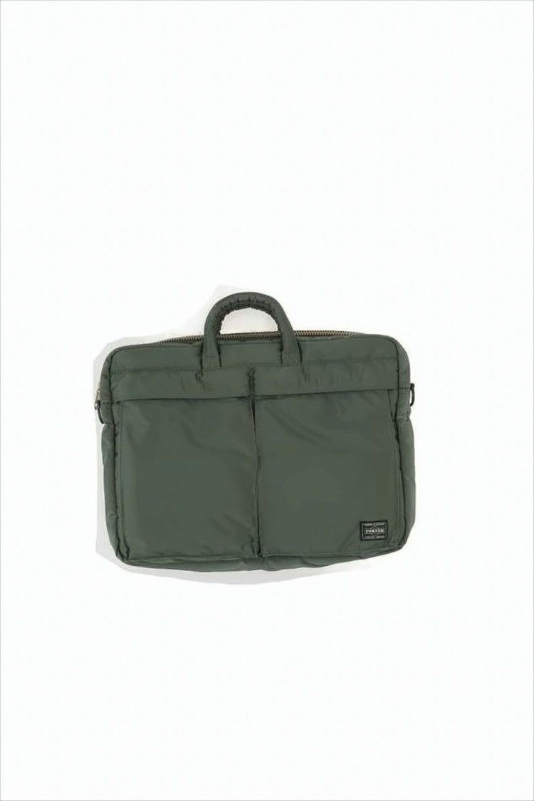 Porter Rectangular Nylon Tote Bag With Zippered Pockets