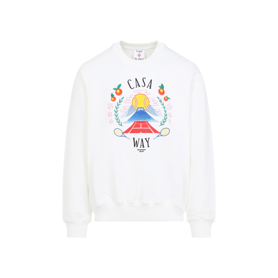 Casablanca White Organic Cotton Casa Way Sweatshirt