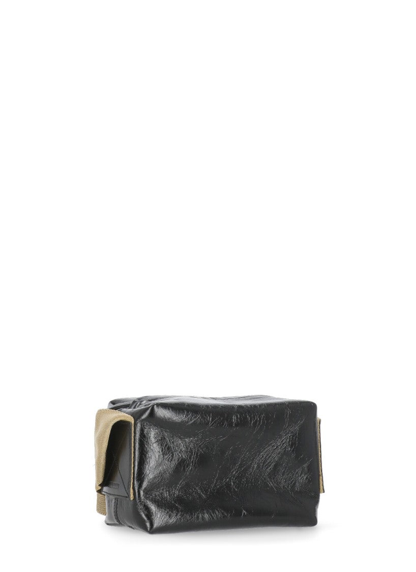 Uma Wang Square Shoulder Bag In Leather