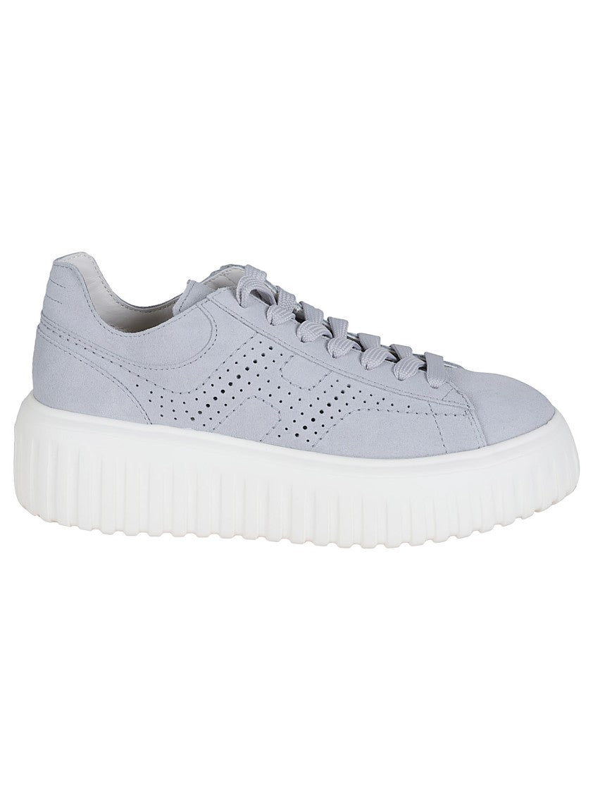 Hogan H645 Textured Sole Leather Sneakers