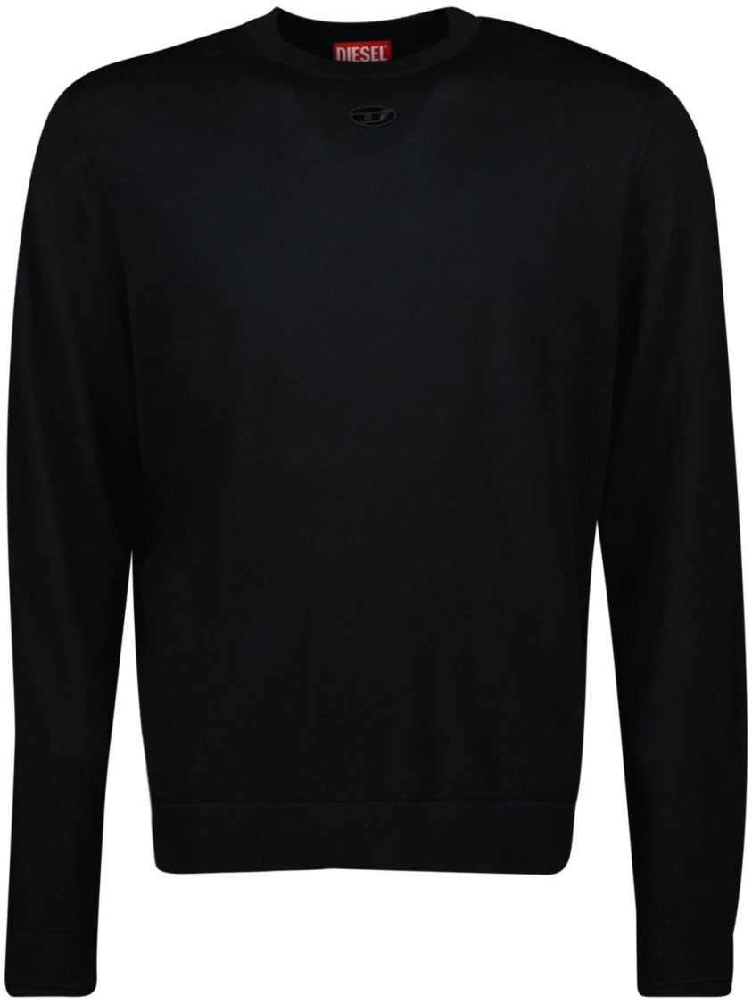 Diesel Crew Neck Black Knit Sweater