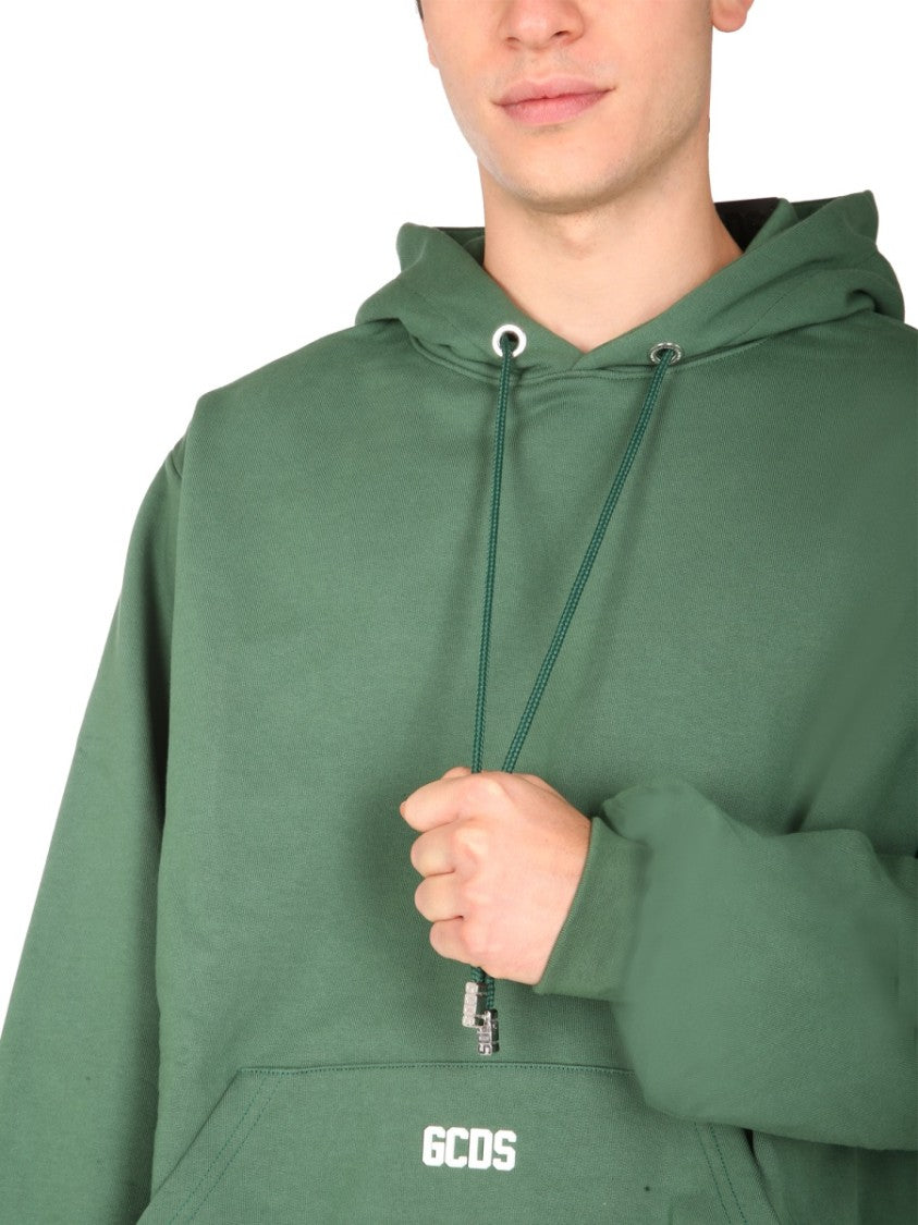 Gcds Relaxed-Fit Sweatshirt With Rubber Logo Accent