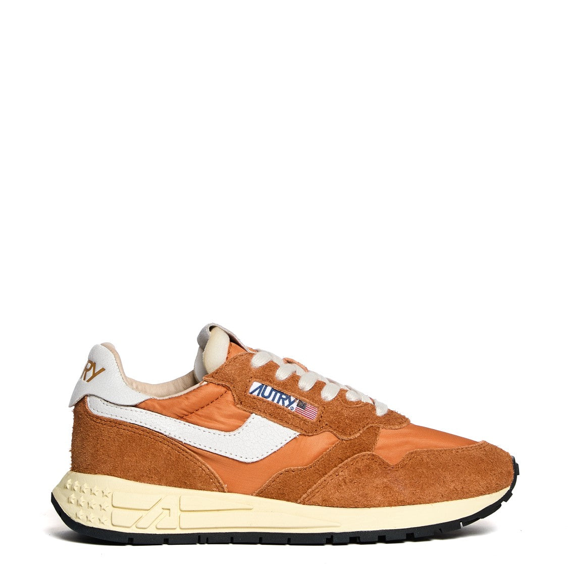 Autry Low-Top Sneakers With Amber Accents