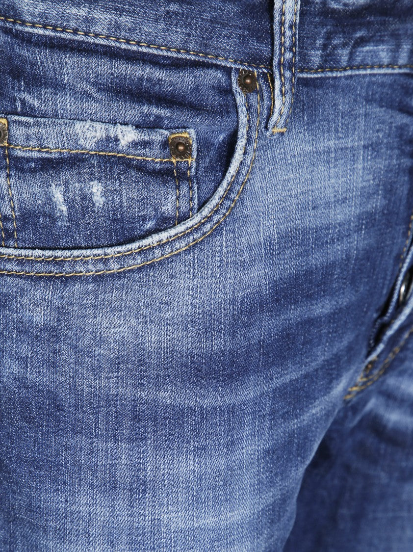 Dsquared2 Slim Fit Five-Pocket Jeans With Distressed Detailing