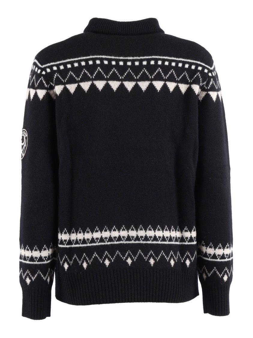 Ballantyne High-Neck Wool Blend Pullover With Fitted Silhouette