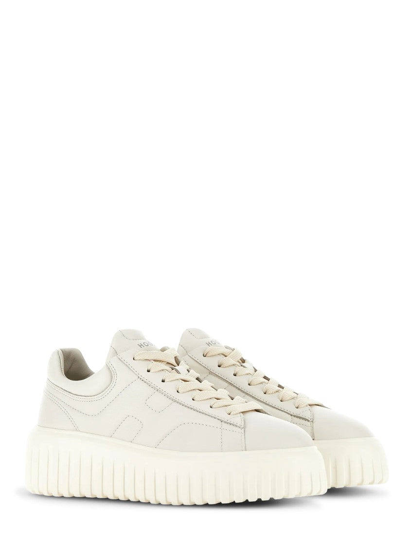 Hogan Beige Sneakers With Textured Sole