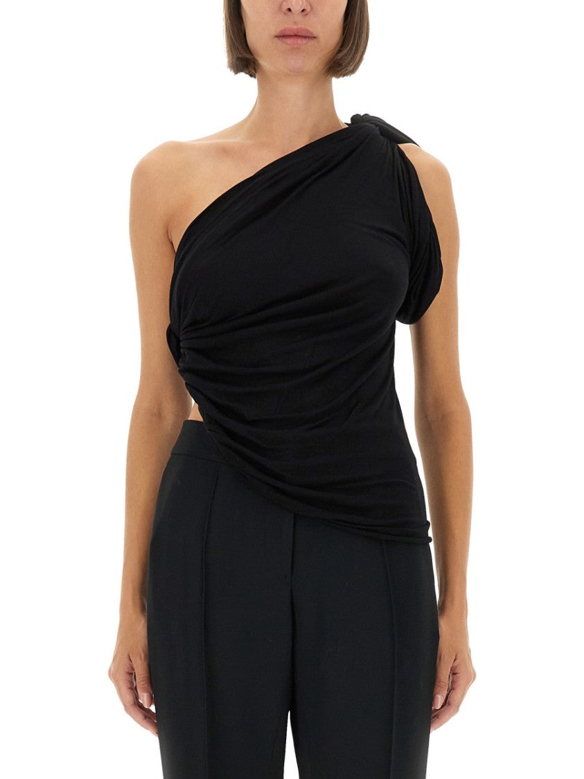 Rick Owens X Lilies Draped One-Shoulder Top