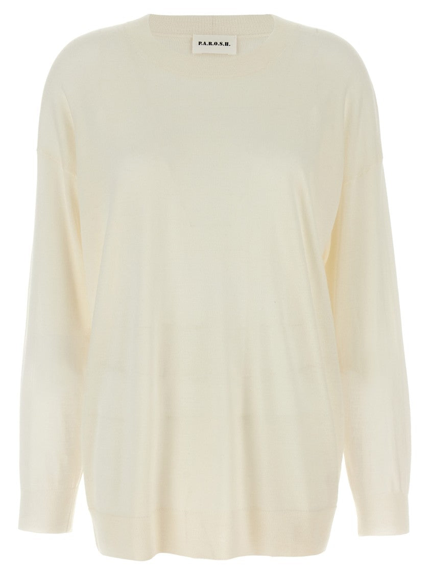 P.A.R.O.S.H. Lightweight Wool Blend Crew-Neck Sweater