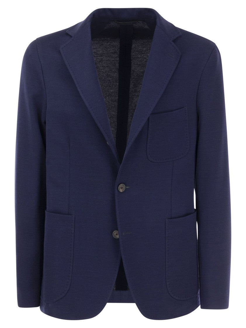 Peserico Single-Breasted Blazer In Cotton Blend