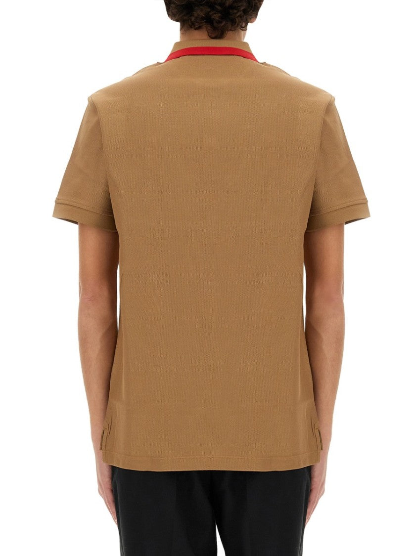 Burberry Textured Cotton Polo Shirt