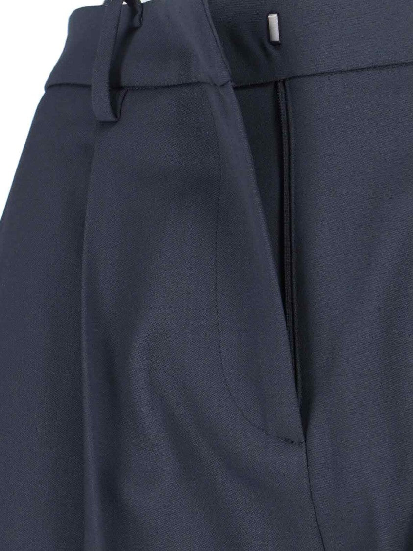 Ivir Virgin Wool-Blend Pants – Blue