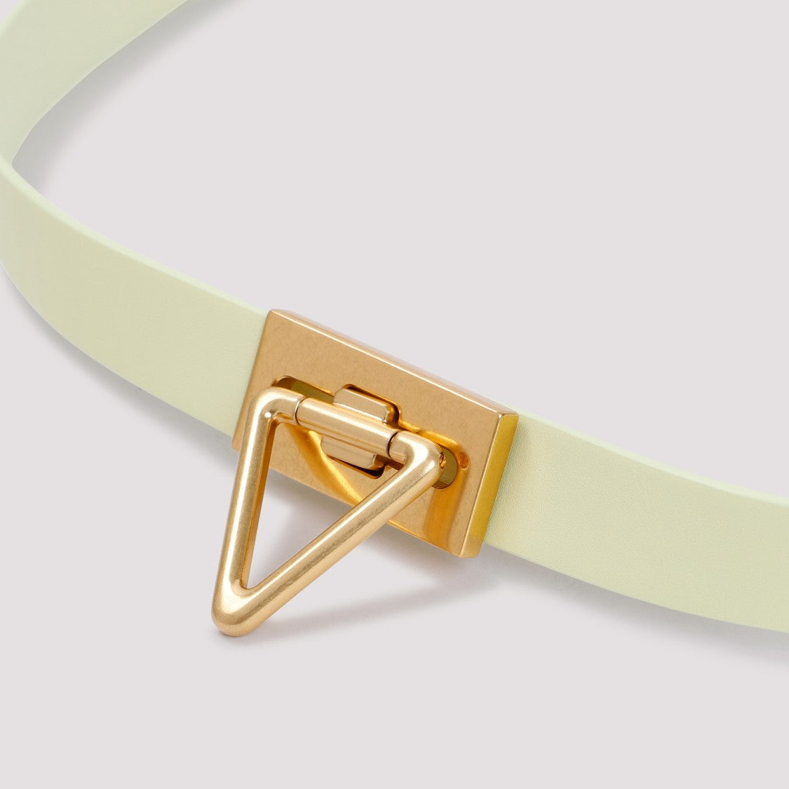 Bottega Veneta Lemon Washed Point Lock Leather Belt