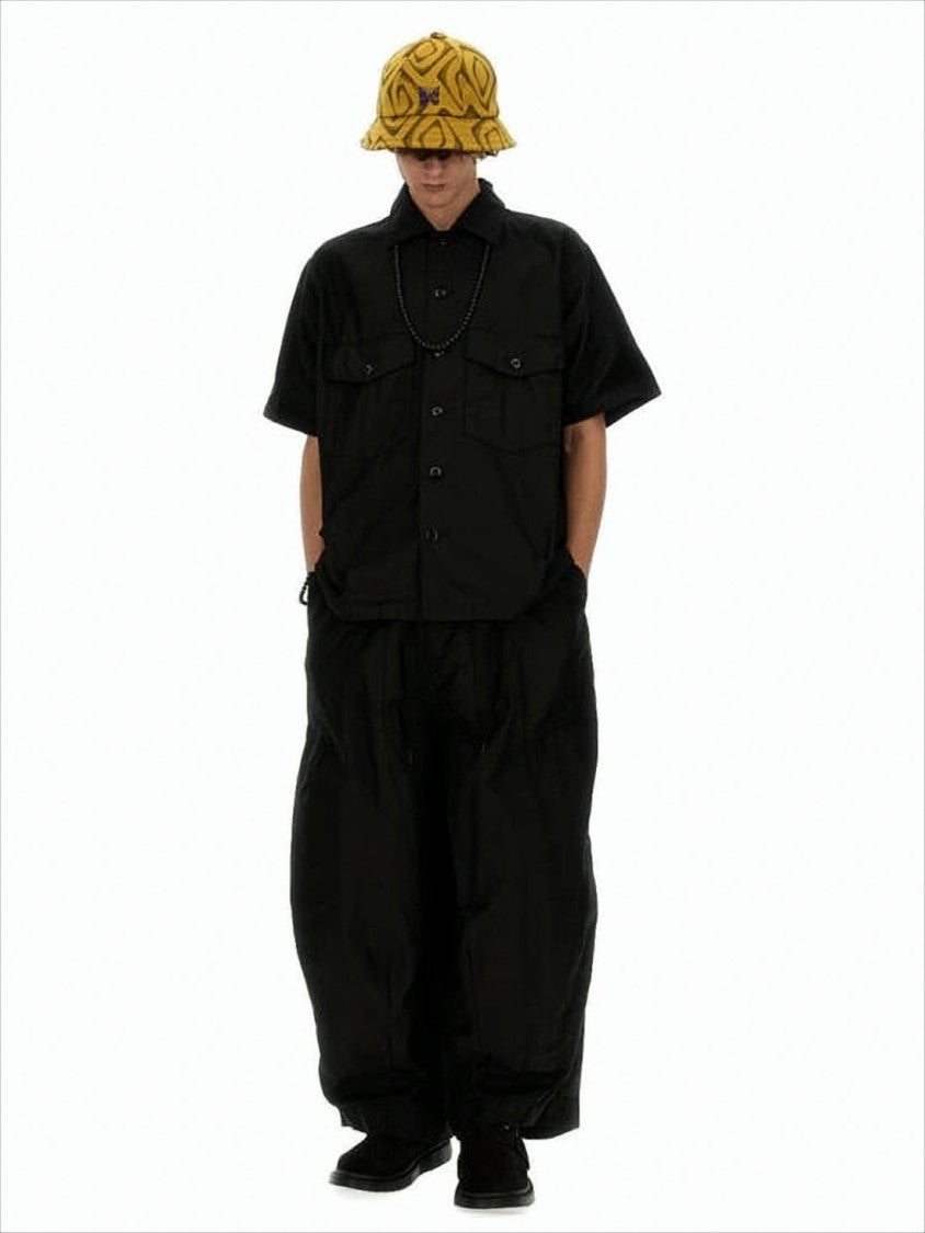 Needles Relaxed Fit Short-Sleeved Shirt With Classic Collar And Chest Pockets