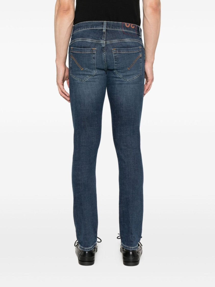 Dondup Slim-Fit Five-Pocket Jeans In Medium Blue Wash