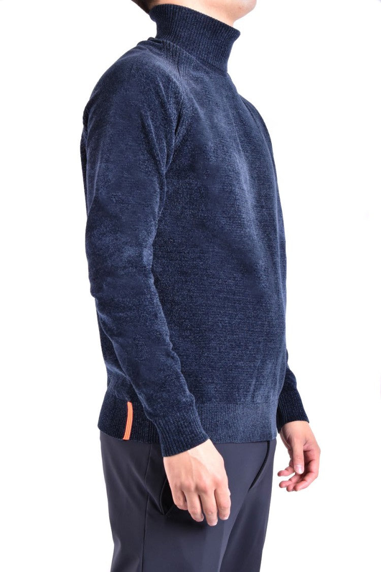 Rrd High Neck Blue Knitwear With Long Sleeves