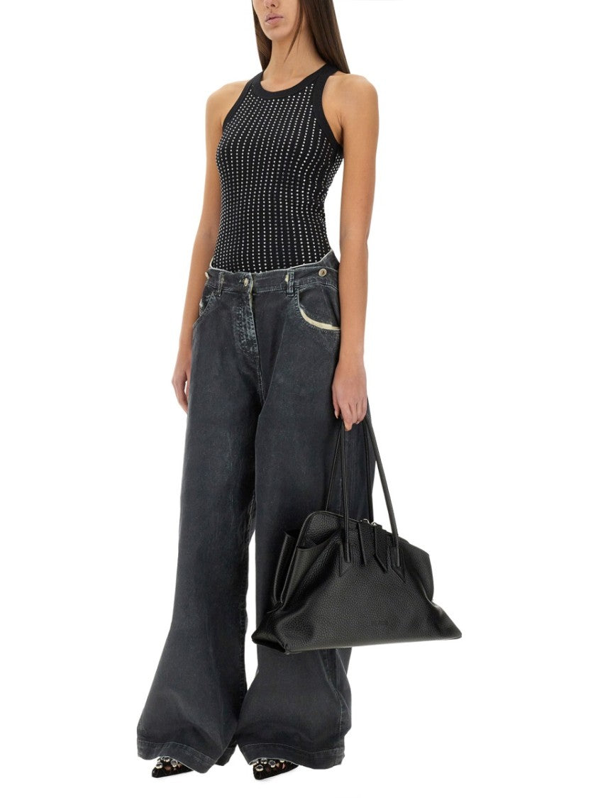 The Attico Long Pants "Navy Blue"