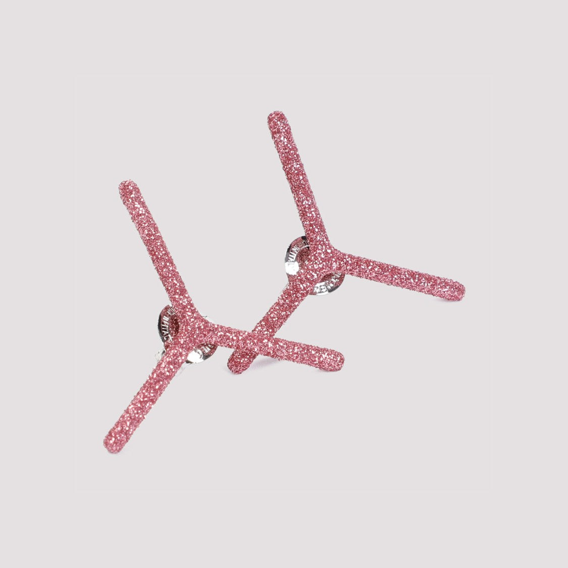Y/Project Pink Glitter Mini Y Earrings