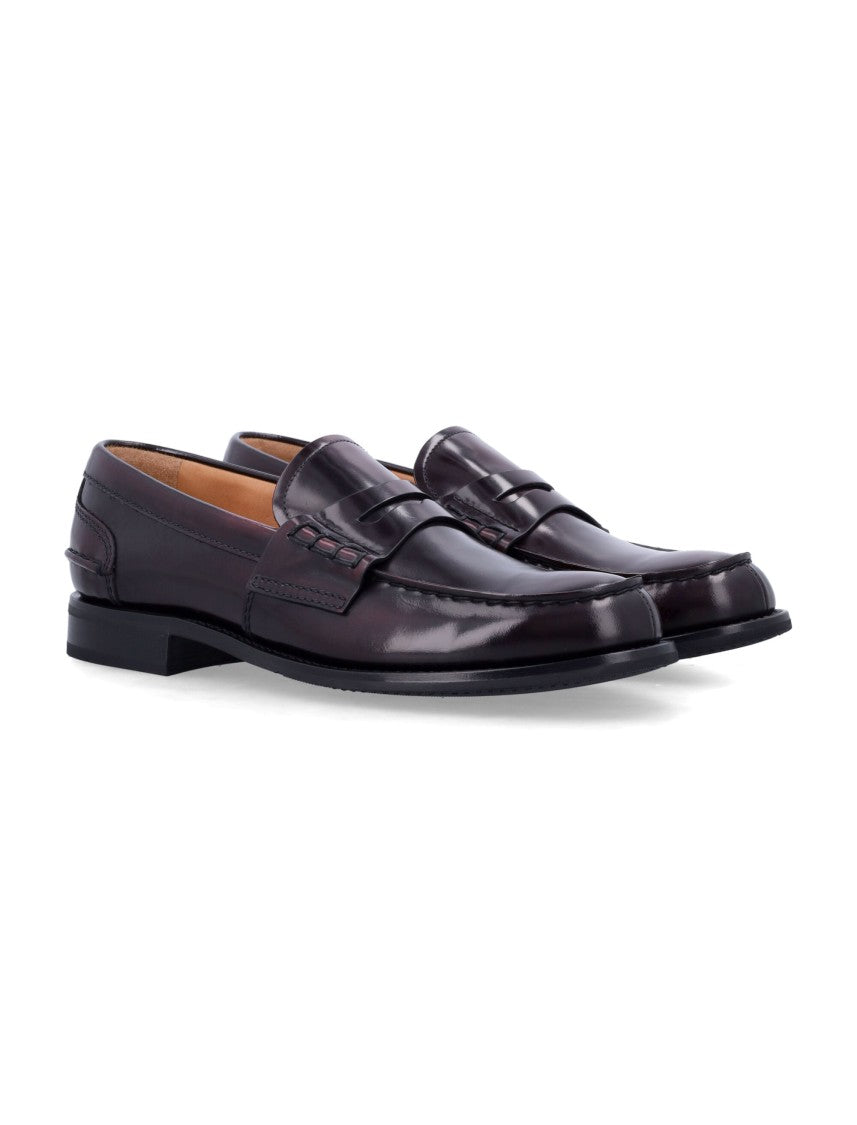 Church's Pembrey Classic Penny Loafers In Deep Burgundy Leather