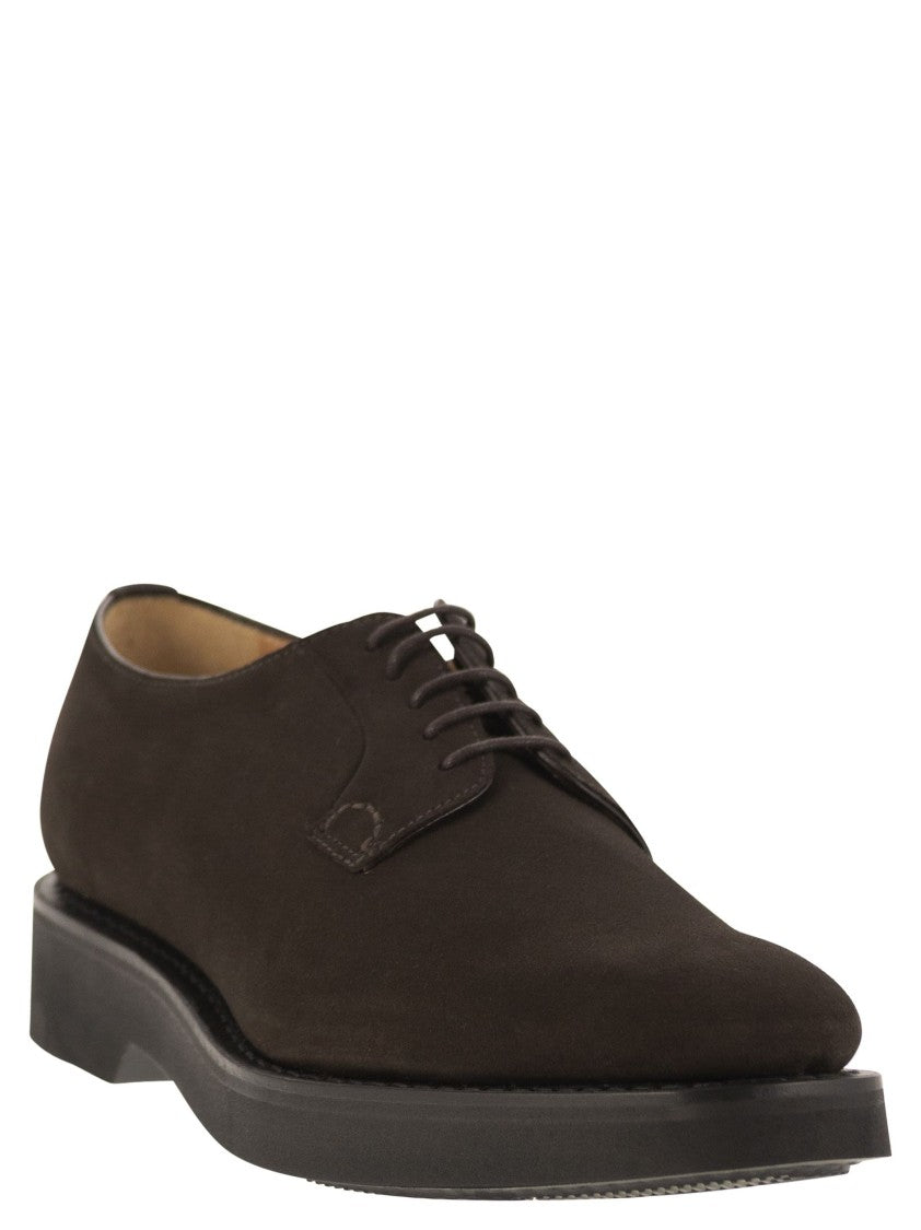 Church's Suede Calfskin Derby With Goodyear Construction