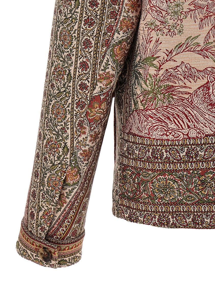 Etro Balmacaan Collar Cotton-Wool Blend Overshirt