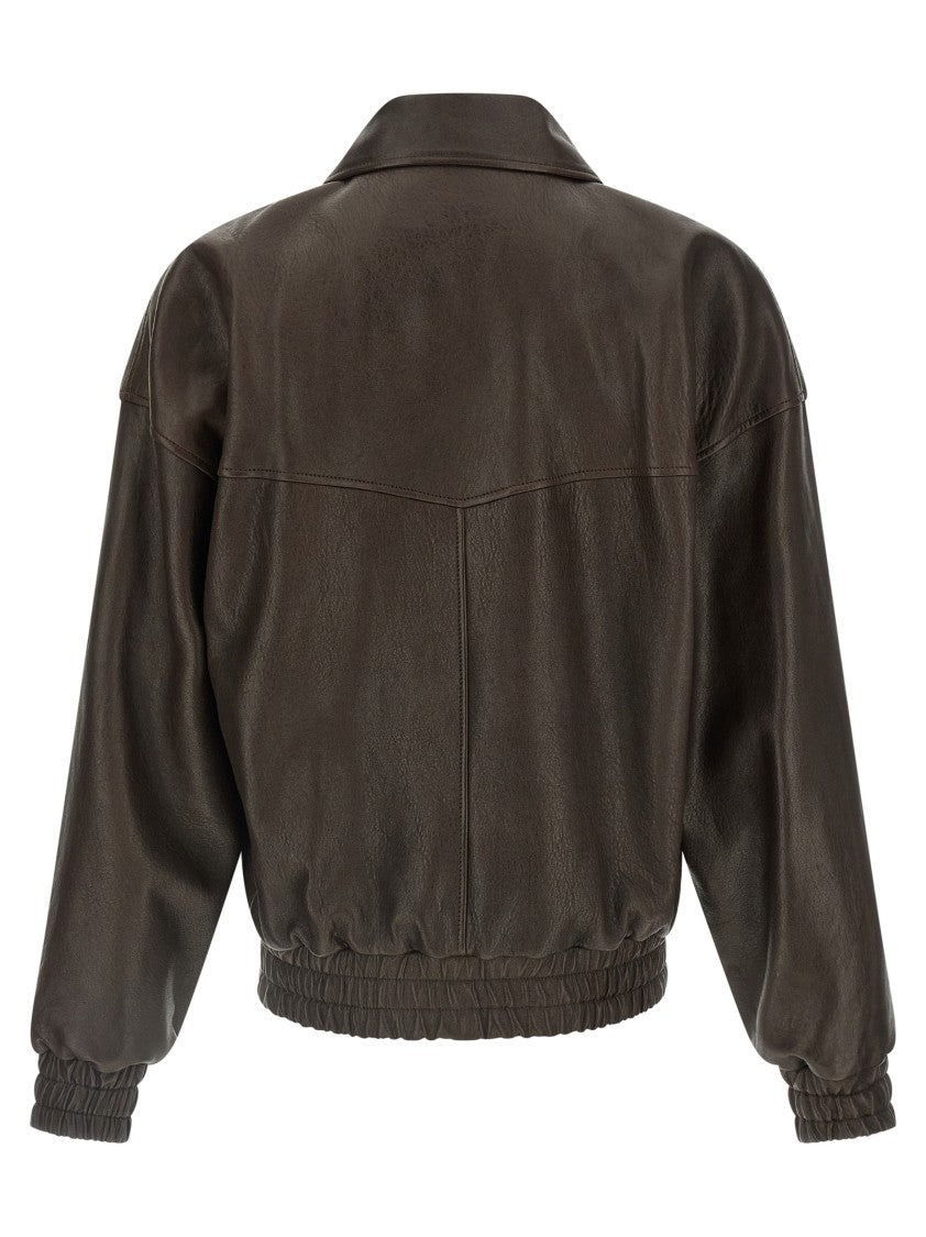 Saint Laurent Balloon Fit Lambskin Bomber Jacket