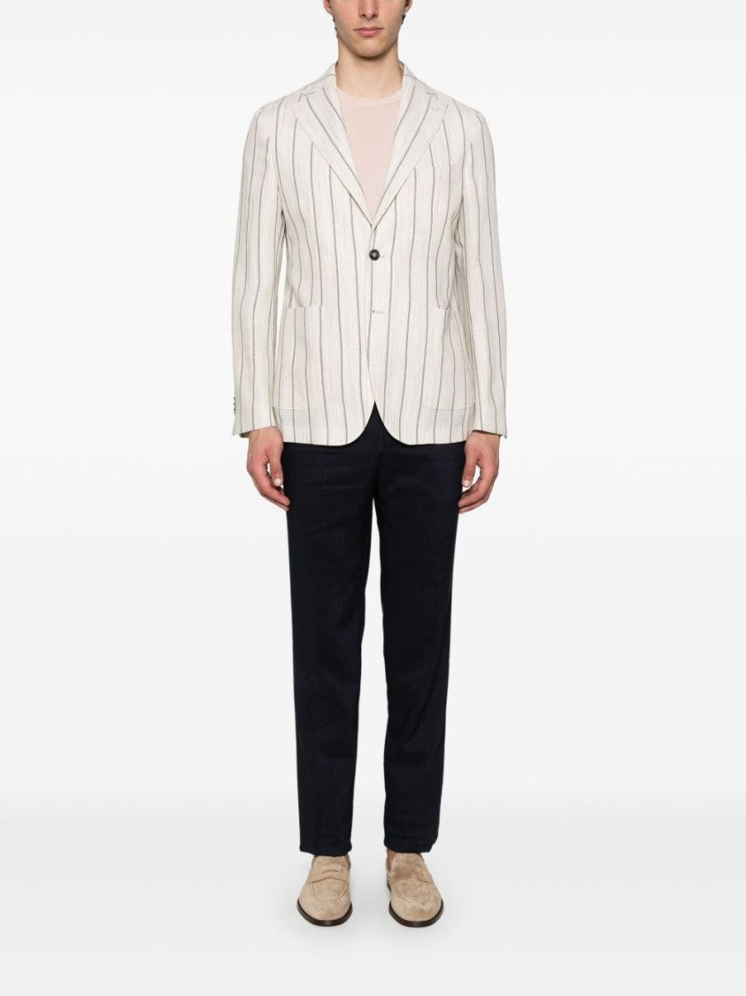 Manuel Ritz Light Beige Cotton Jacket With Classic Design
