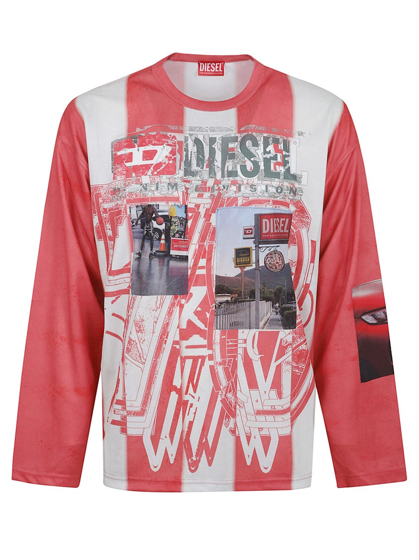 Diesel Technical Fabric Long-Sleeved T-Shirt