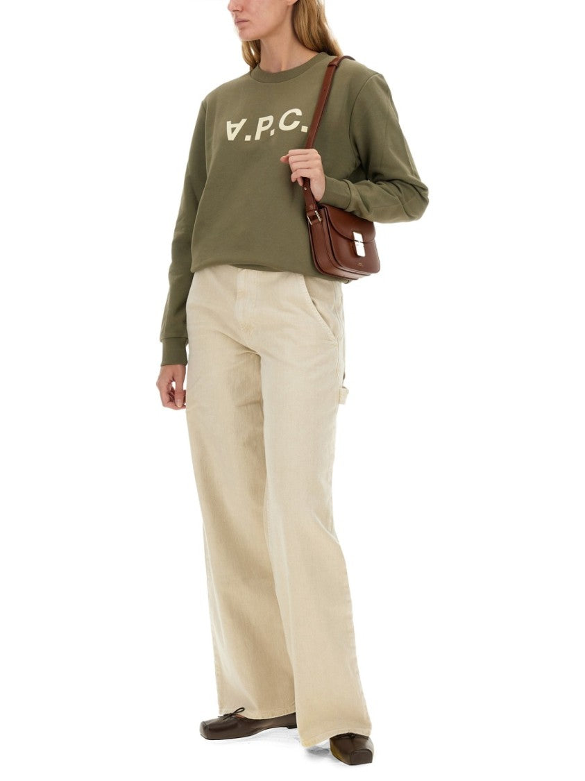 A.P.C. Crew Neck Sweatshirt With Bold Logo