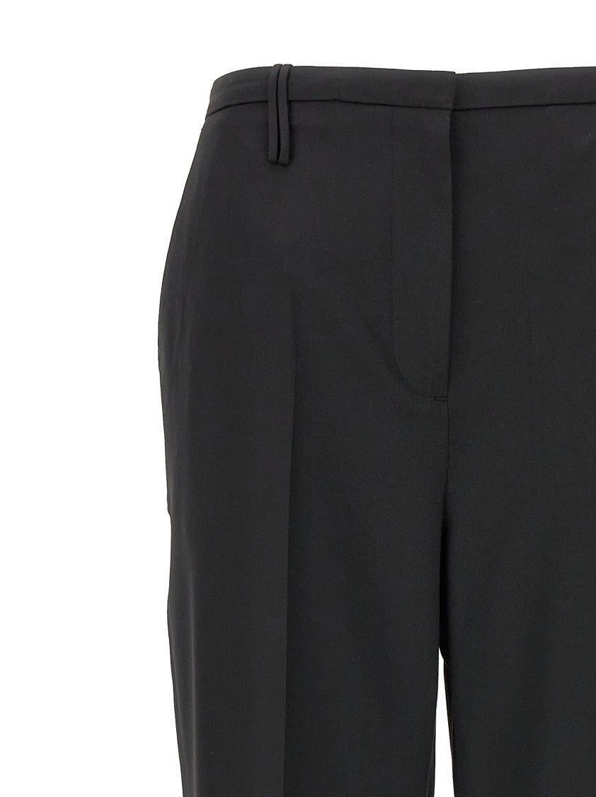 Ganni Straight Leg Pleated Trousers