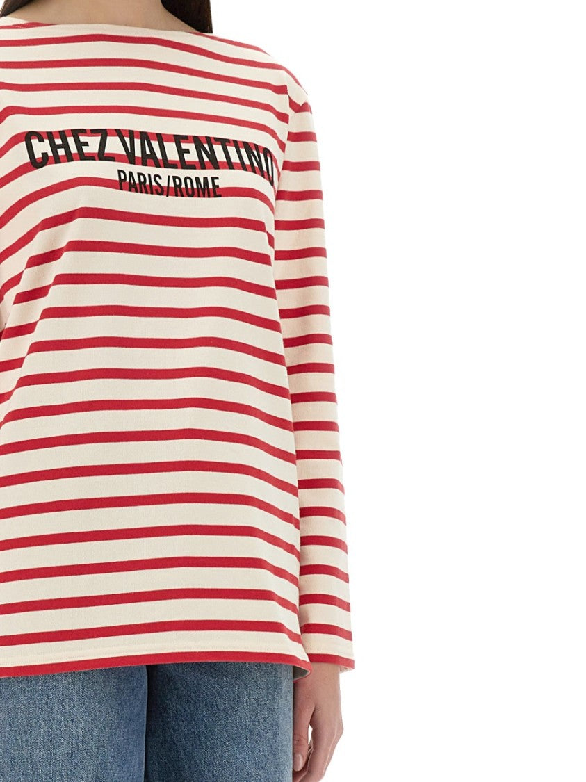 Valentino Cotton Long Sleeve T-Shirt
