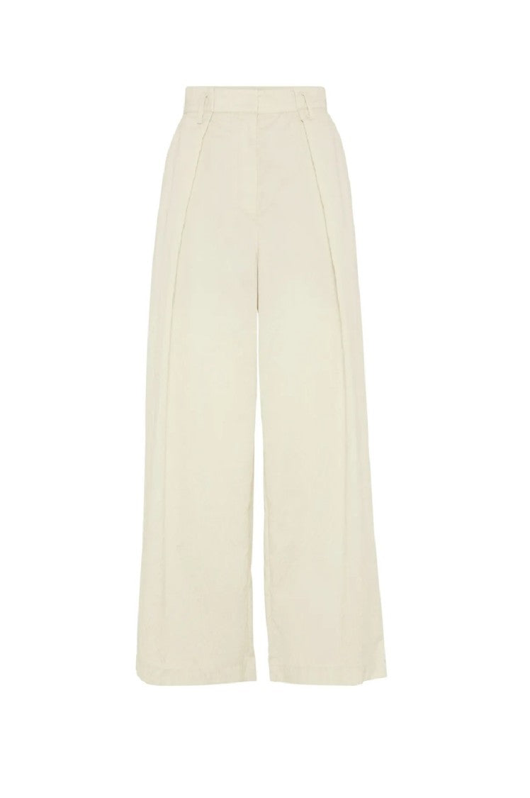 Brunello Cucinelli Tailored High-Waist Wide-Leg Trousers