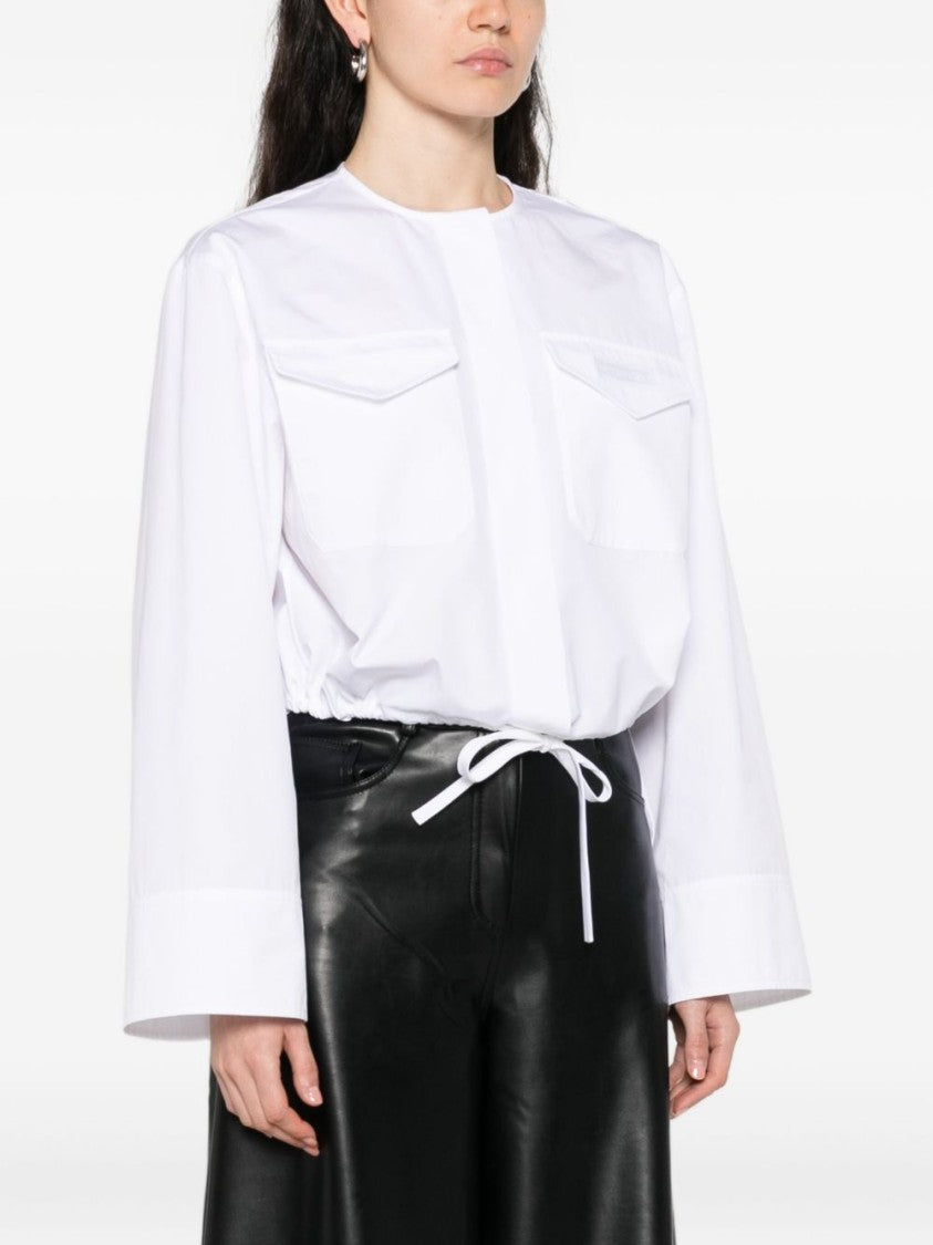 Givenchy Cropped White Cotton Shirt