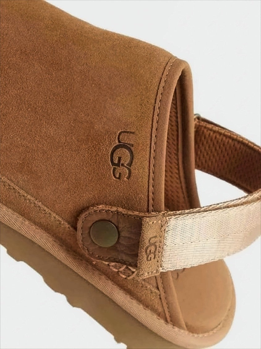 Ugg Suede Slip-On Mules With Adjustable Back Strap