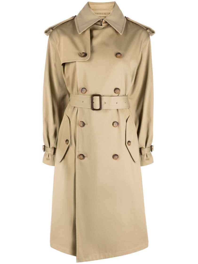 Polo Ralph Lauren Mid-Length Taupe Cotton Trench Coat