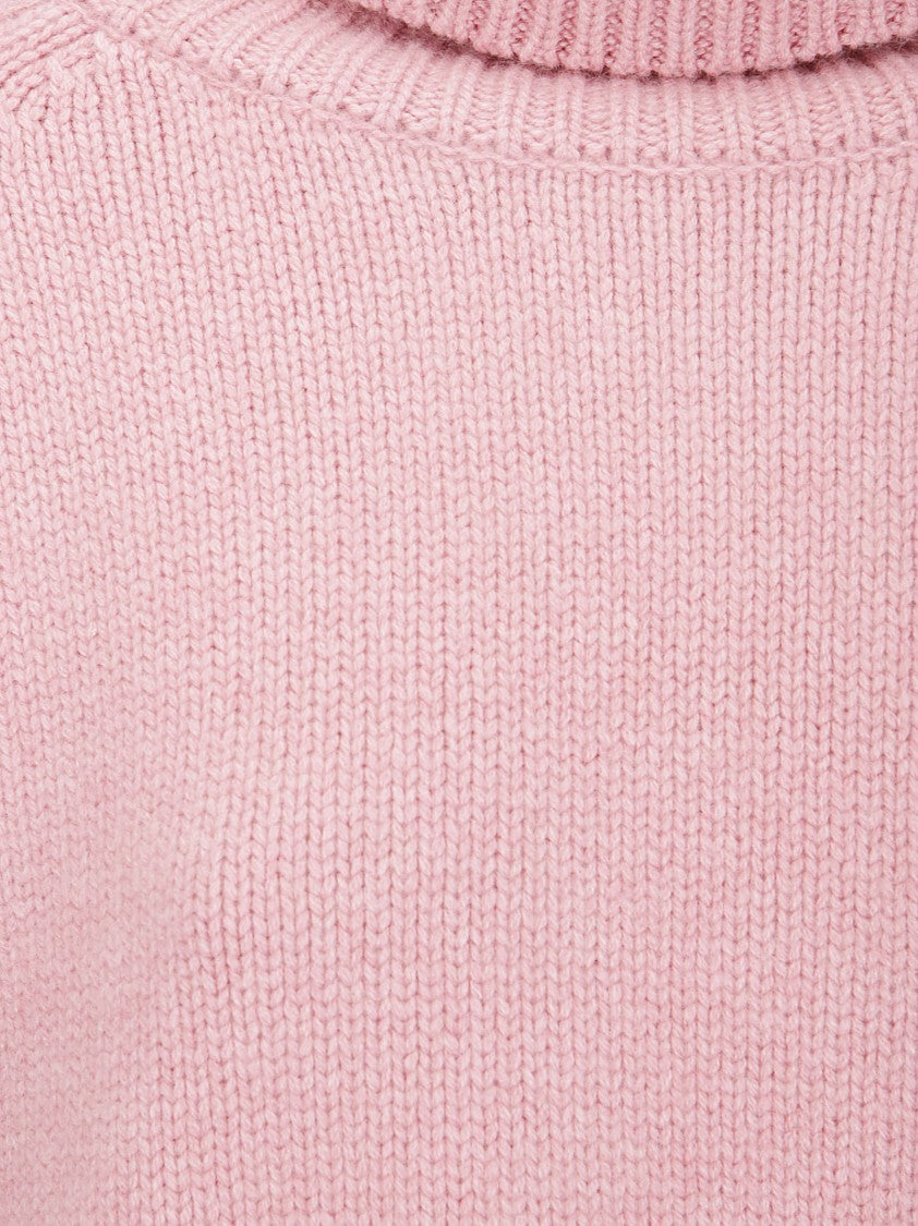 Be You Short Cashmere Turtleneck Sweater With Side Slits