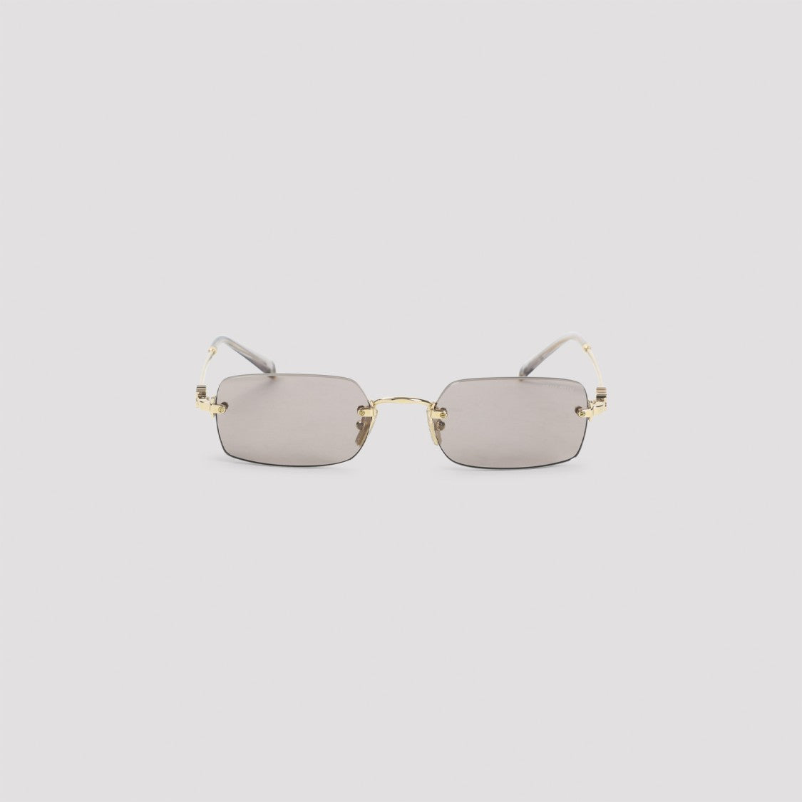 Miu Miu Rectangular Gradient Lens Sunglasses With Metallic Accents