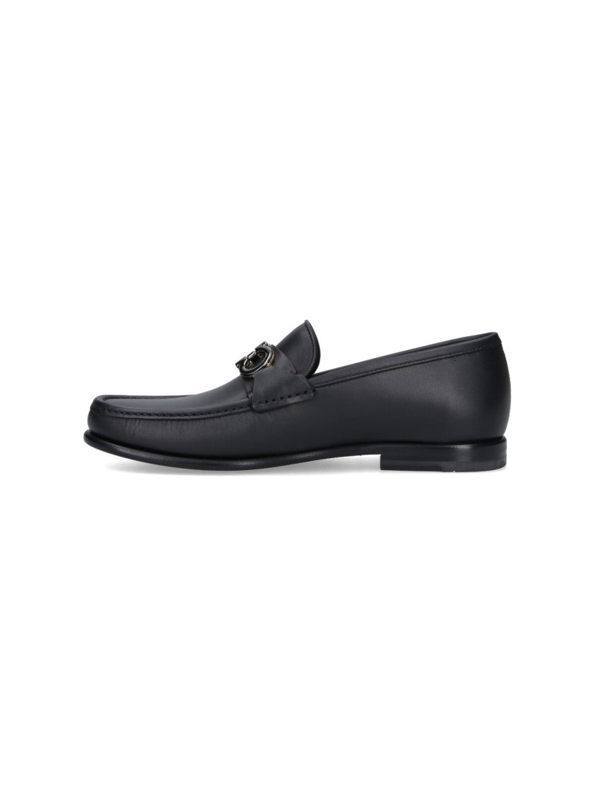 Ferragamo "Gancini" Loafers – Black