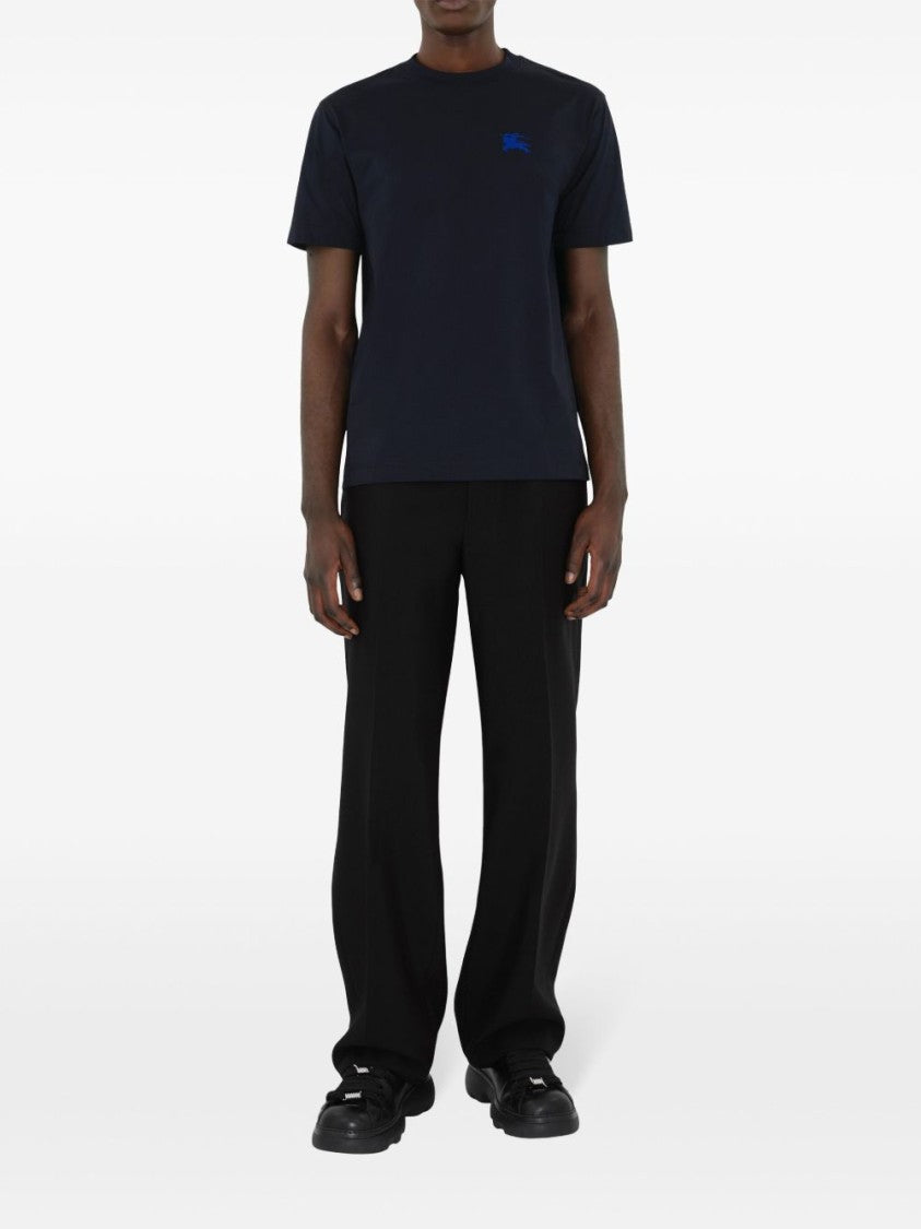 Burberry Navy Blue Cotton Jersey T-Shirt