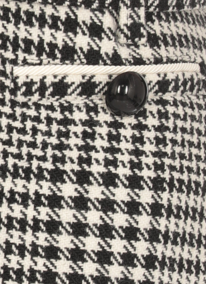 Self-Portrait Pied De Poule Pattern Mini Skirt