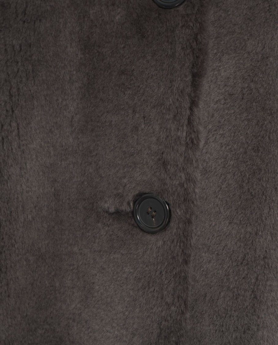Desa 1972 Medium-Length Lamb Leather Coat With Classic Collar