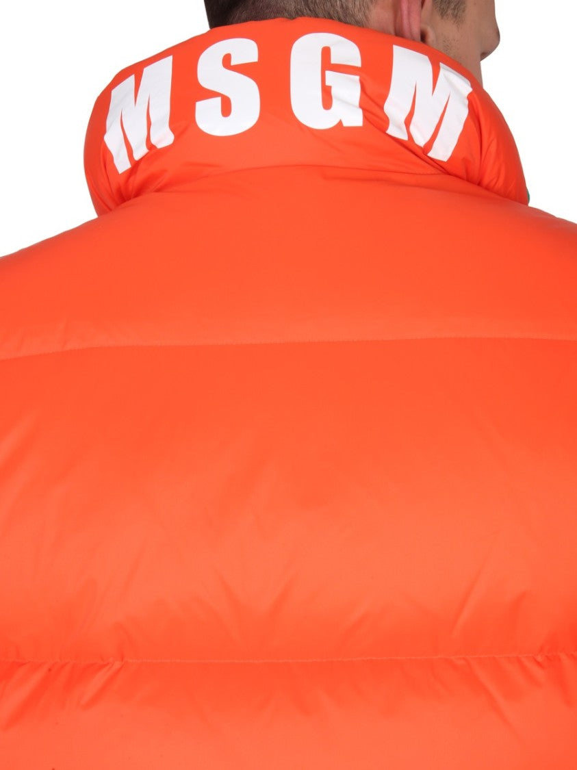 Msgm High Neck Puffer Vest