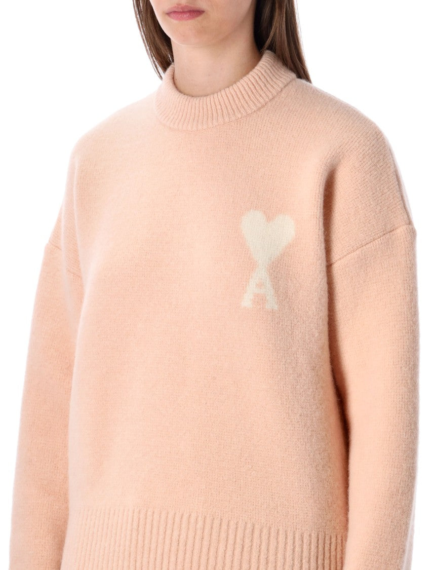 Ami Crew Neck White Heart