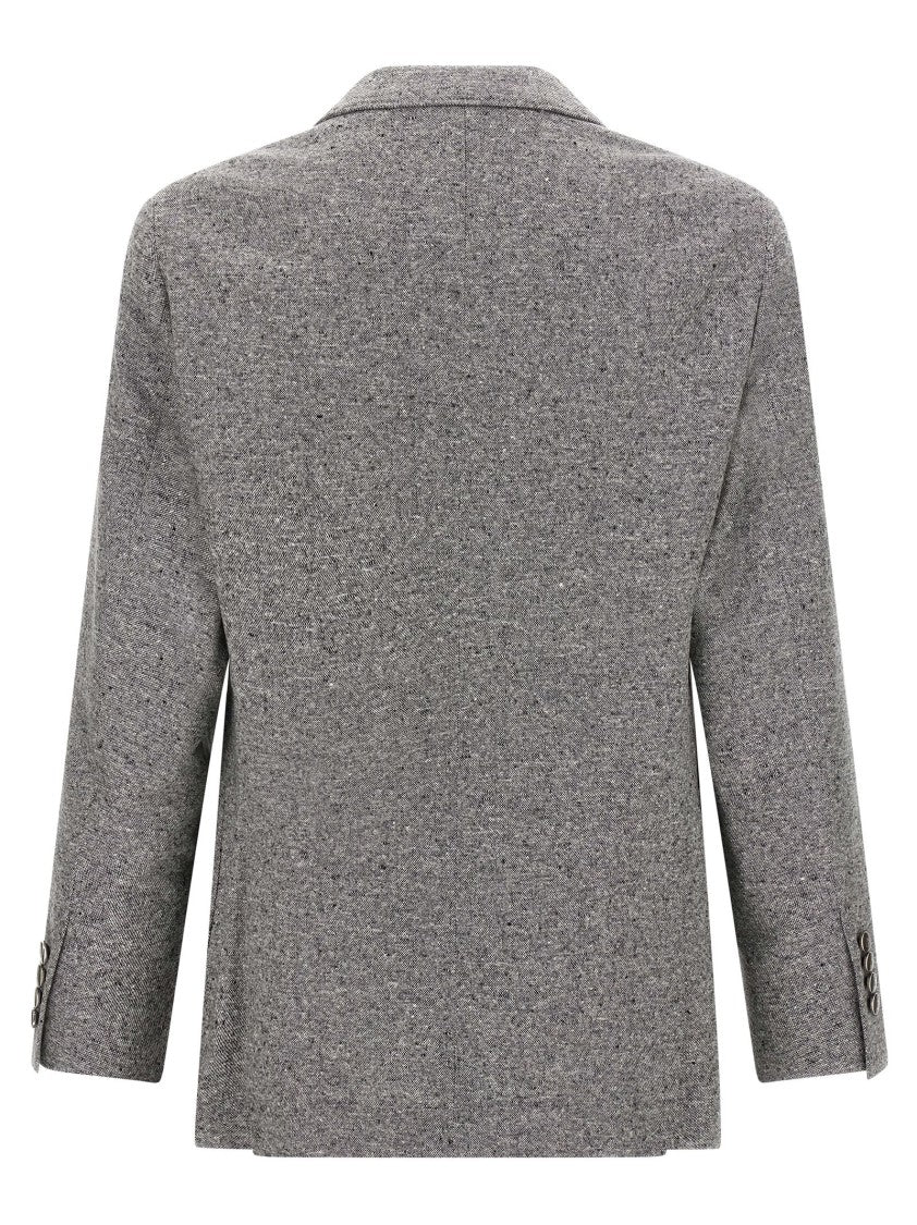 Brunello Cucinelli Textured Grey Wool