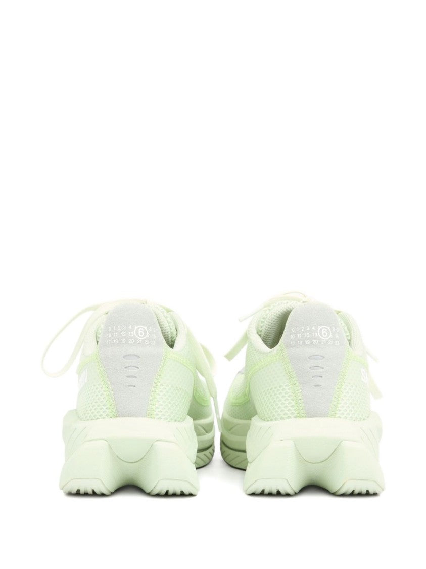 Mm6 By Maison Margiela Green Sneakers With Contrast Toe Cap