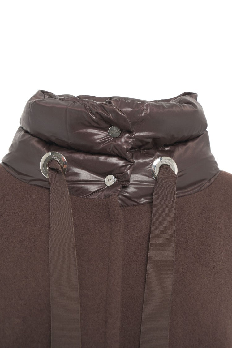 Herno Capes With High Collar And Quilted Down Details