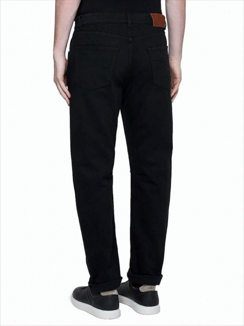 Brunello Cucinelli Relaxed Fit Black Denim Pants