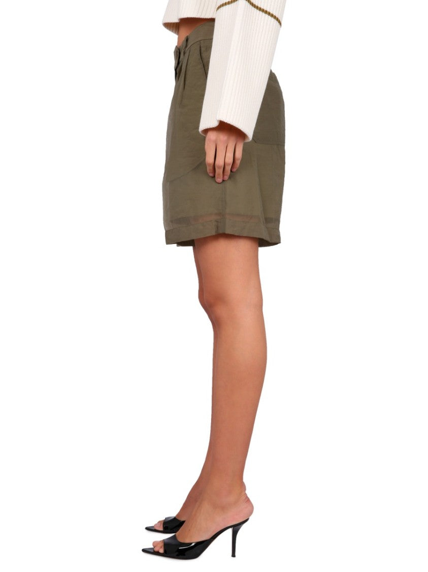 Helmut Lang Tailored Shorts With Transparent Hem
