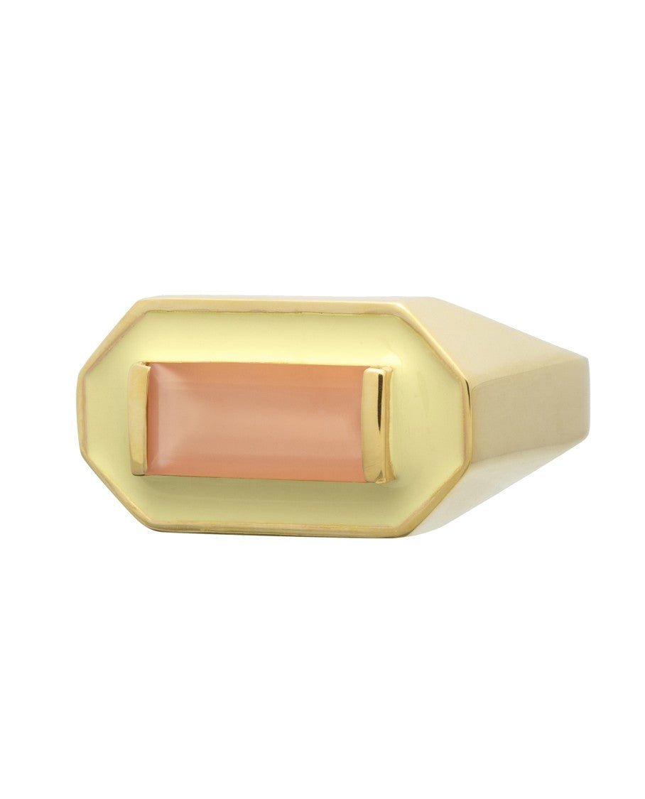 Aliita Deco Maxi Baguette Moonstone Ring