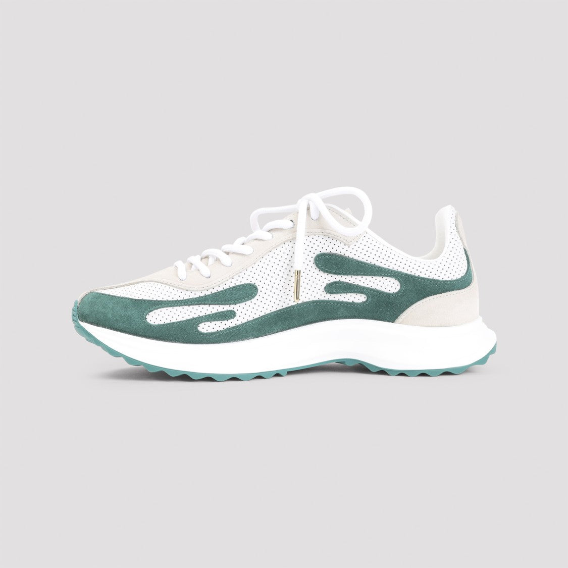Casablanca White Textile Mens Stade Sneakers